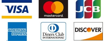 Visa・MasterCard・JCB・American Express・Diners・Discover